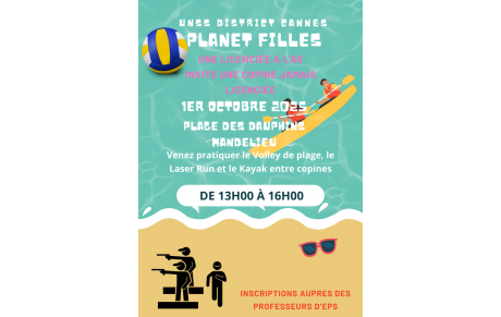 INSCRIPTIONS PLANET FILLES DU 1er Octobre 2025