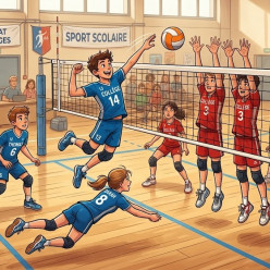 Volley: Compétition benjamins 2x2 (Collège Campelières)